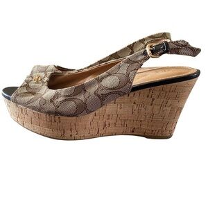 Coach Ferry Wedge Sandal SZ 8
